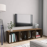 Book Cabinet/TV Cabinet Smoked Oak 143x30x36cm Engineered Wood