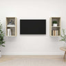 Wall-mounted TV Cabinets 2 pcs White Engineered Wood