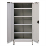 Office Cabinet with 2 Doors Steel 90x40x180cm Grey