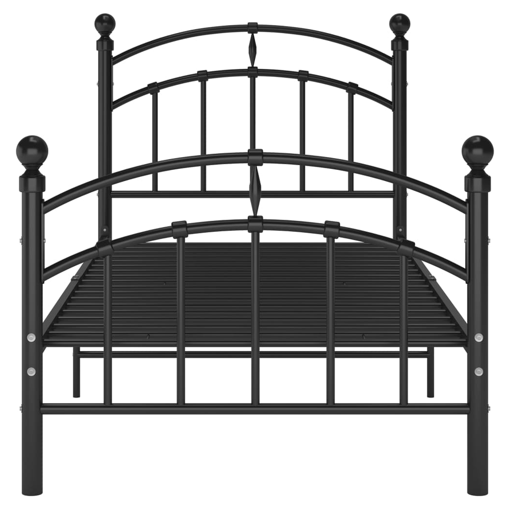 Bed Frame Black Metal 90x200 cm