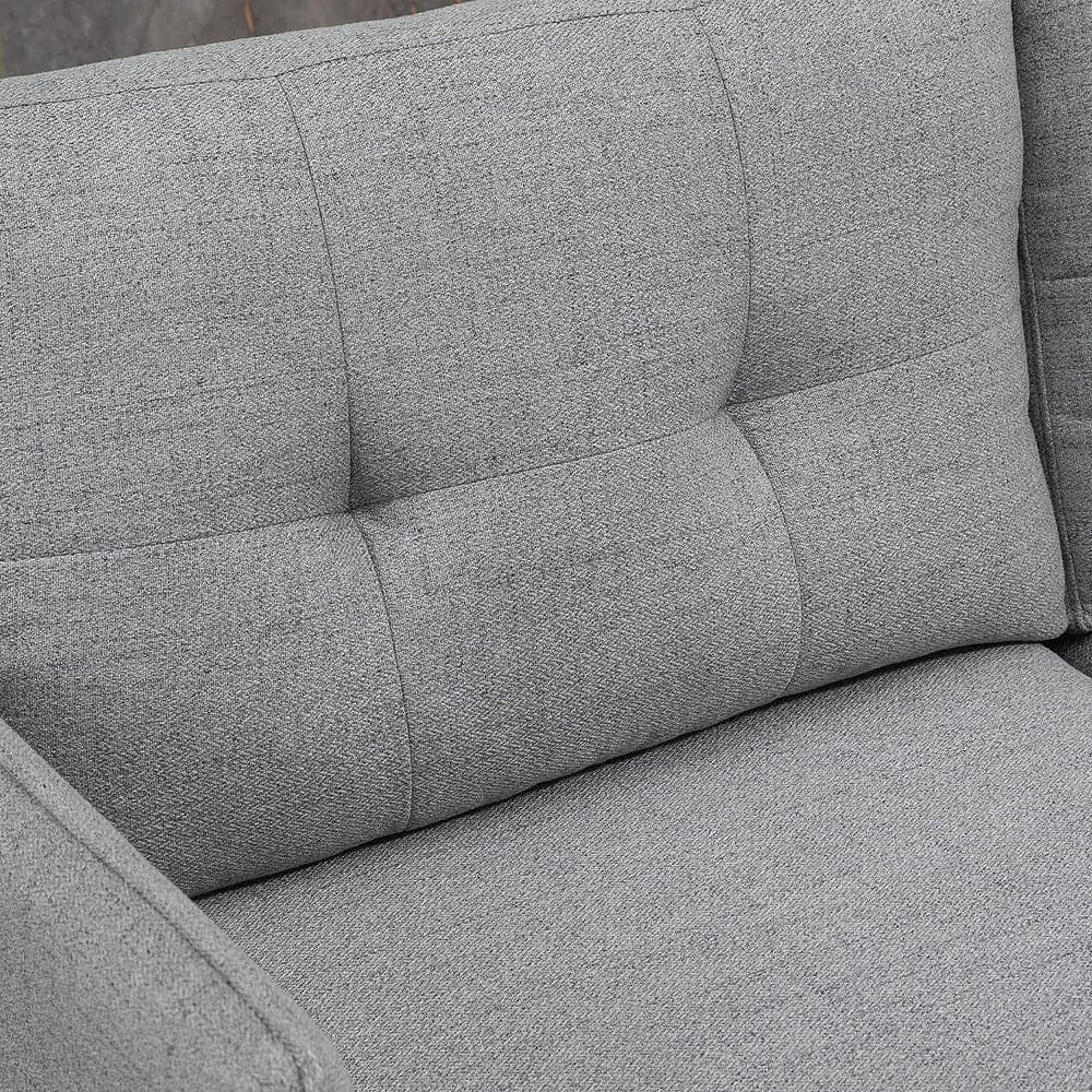 Modern Upholstered Two Seater Sofa for Bedroom Living Room Grey