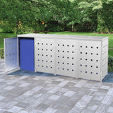 Single Wheelie Bin Shed 240 L Stainless Steel