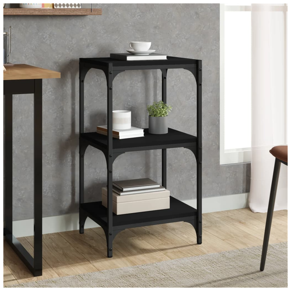 Book Cabinet Black 40x33x70.5 cm Engineered Wood and Steel