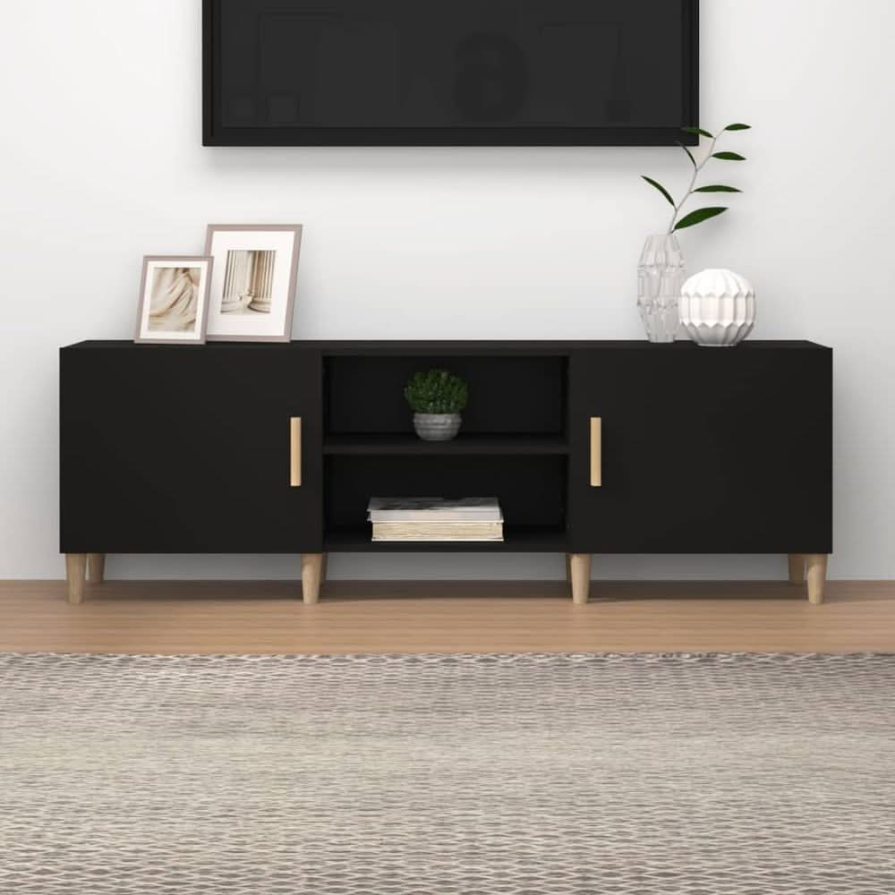 TV Cabinet Smoked Oak 150x30x50 cm Engineered Wood