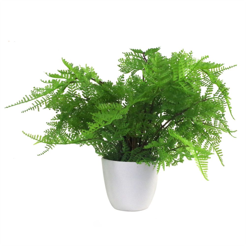 30cm Artificial Potted Lady Fern (Athyrium Filix-Femina)