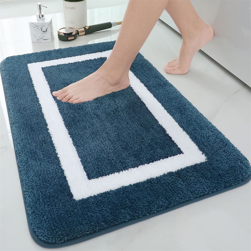 Olanly Large Bathroom Rug 60x150 Mat Shaggy Soft Absorbent Bath Rug Non Slip Machine Washable Bath Mat Bathroom Shower Foot Mats