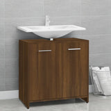 Bathroom Cabinet Smoked Oak 60x33x60 cm Engineered Wood