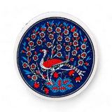 Ceramic Coaster Peacock Navy 10cm