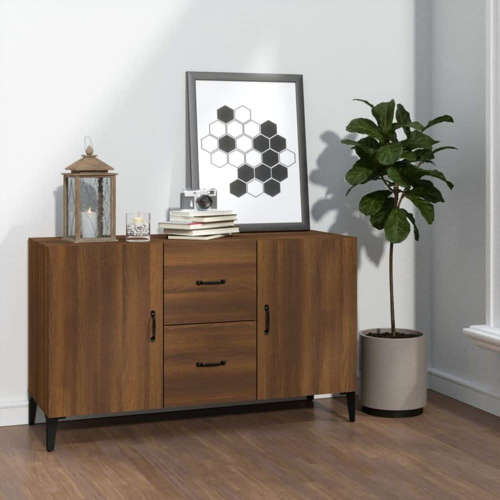 Sideboard Smoked Oak 100x36x60 cm Engineered Wood