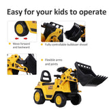 Ride-On Bulldozer Toddler Scooter Storage Cart Construction Truck