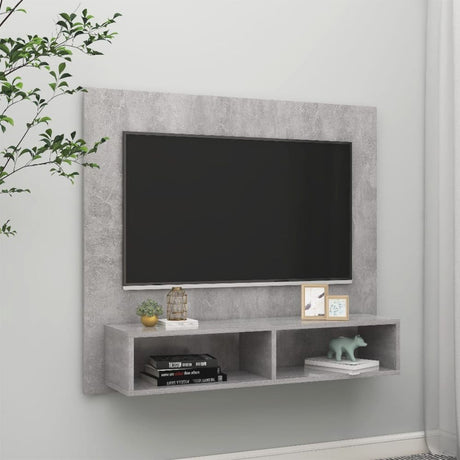 Wall TV Cabinet White 102x23.5x90 cm Engineered Wood