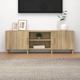 TV Cabinet Smoked Oak 150x30x50 cm Engineered Wood