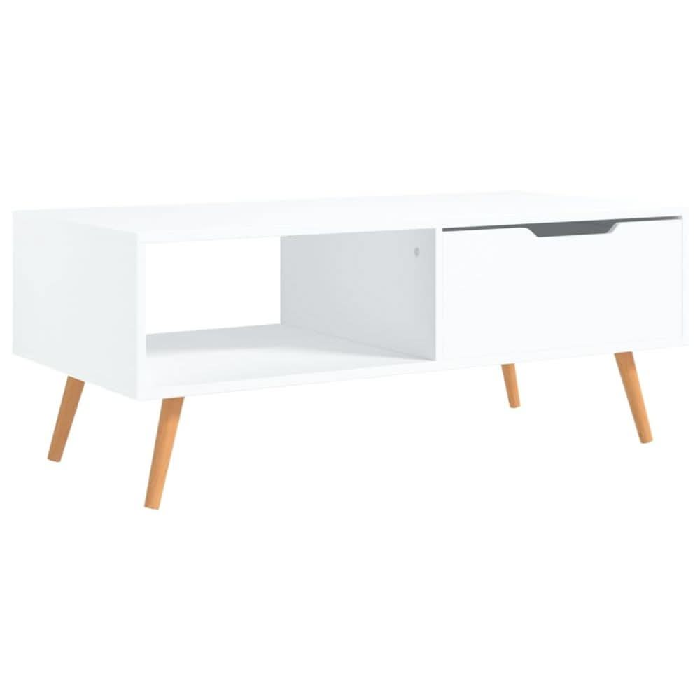 Coffee Table White 100x49.5x43 cm Engineered Wood