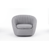 86CM GREY VELVET ARM CHAIR