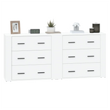 Sideboards 2 pcs White Engineered Wood