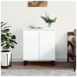 Sideboard High Gloss White 60x35x70 cm Engineered Wood