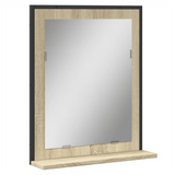 Bathroom Mirror with Shelf Sonoma Oak 50x12x60 cm Engineered Wood