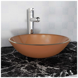 Basin Tempered Glass 42 cm Brown