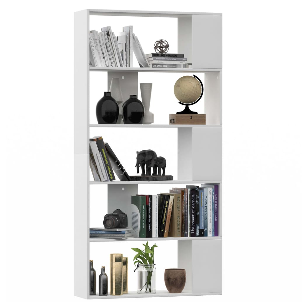 Book Cabinet/Room Divider White 80x24x159 cm Engineered Wood