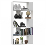 Book Cabinet/Room Divider White 80x24x159 cm Engineered Wood