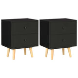 Bedside Cabinets 2 pcs White 40x30x50 cm Solid Pinewood