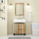 2 Piece Bathroom Furniture Set Solid Wood Reclaimed