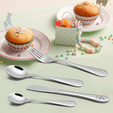 8PC Little Bear Stainless Steel Cutlery Kids Safe Flatware Tableware Set