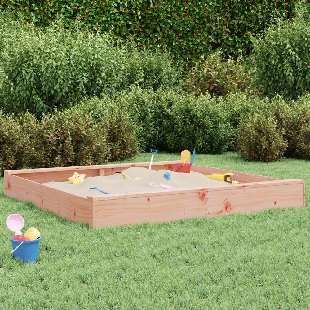 Sandbox with Seats Square Solid Wood Douglas