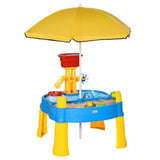 2 in 1 Sand and Water Table, for 18+ Months, Kids Outdoor Beach Garden