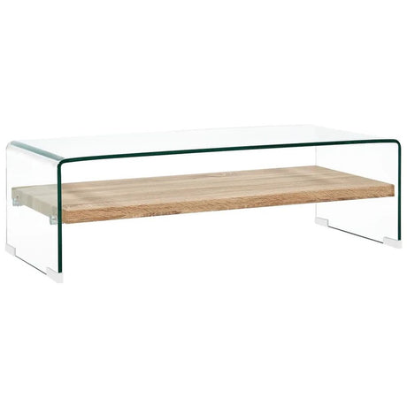 Coffee Table Clear 50x50x45 cm Tempered Glass