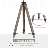 Tripod Floor Lamp, 65L,Wood/Bronze Colour