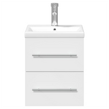 Bathroom Sink Cabinet with Built-in Basin White