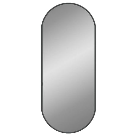 Wall Mirror Black 60x25 cm Oval