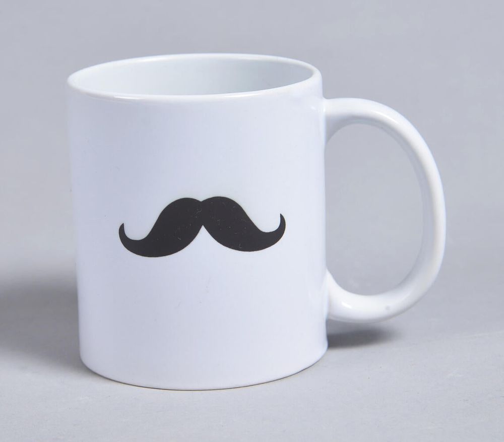 Ceramic Moustache-Graphic Coffee Mug