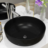 Basin Ceramic Round Black 41.5x13.5 cm