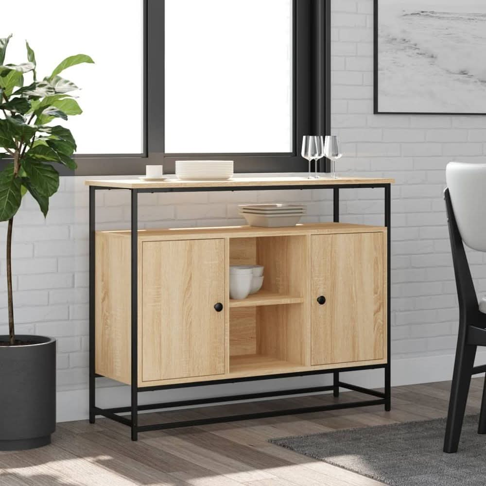 Sideboard Sonoma Oak 100x35x80 cm Engineered Wood