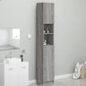 Bathroom Cabinet Smoked Oak 32x25.5x190 cm Engineered Wood