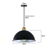 Black inner White Vintage Ceiling Pendant Light Shade Hanging Lamp Lights