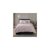 GEO JACQUARD FLEECE DUVET SET BLUSH SB