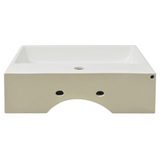 Basin with Faucet Hole Ceramic White 51.5x38.5x15 cm