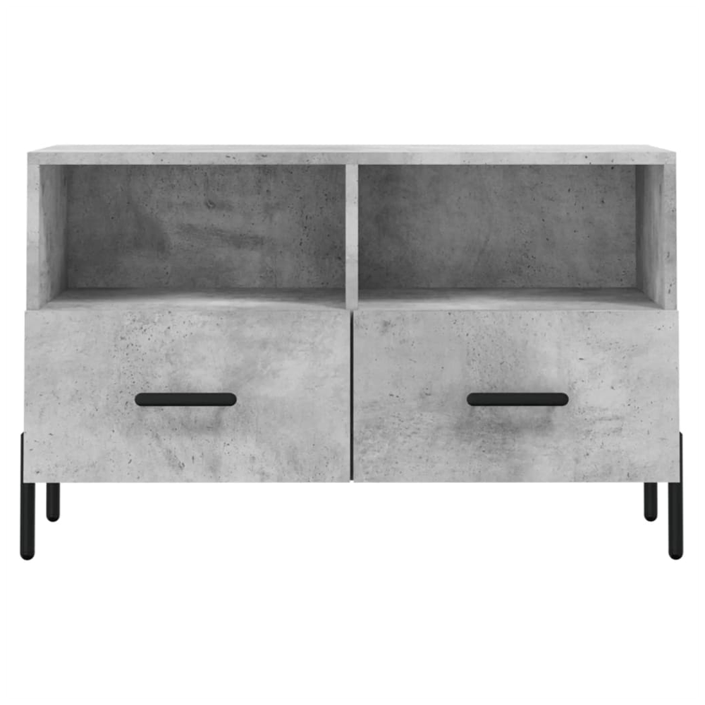 TV Cabinet Concrete Grey 80x36x50 cm Engineered Wood