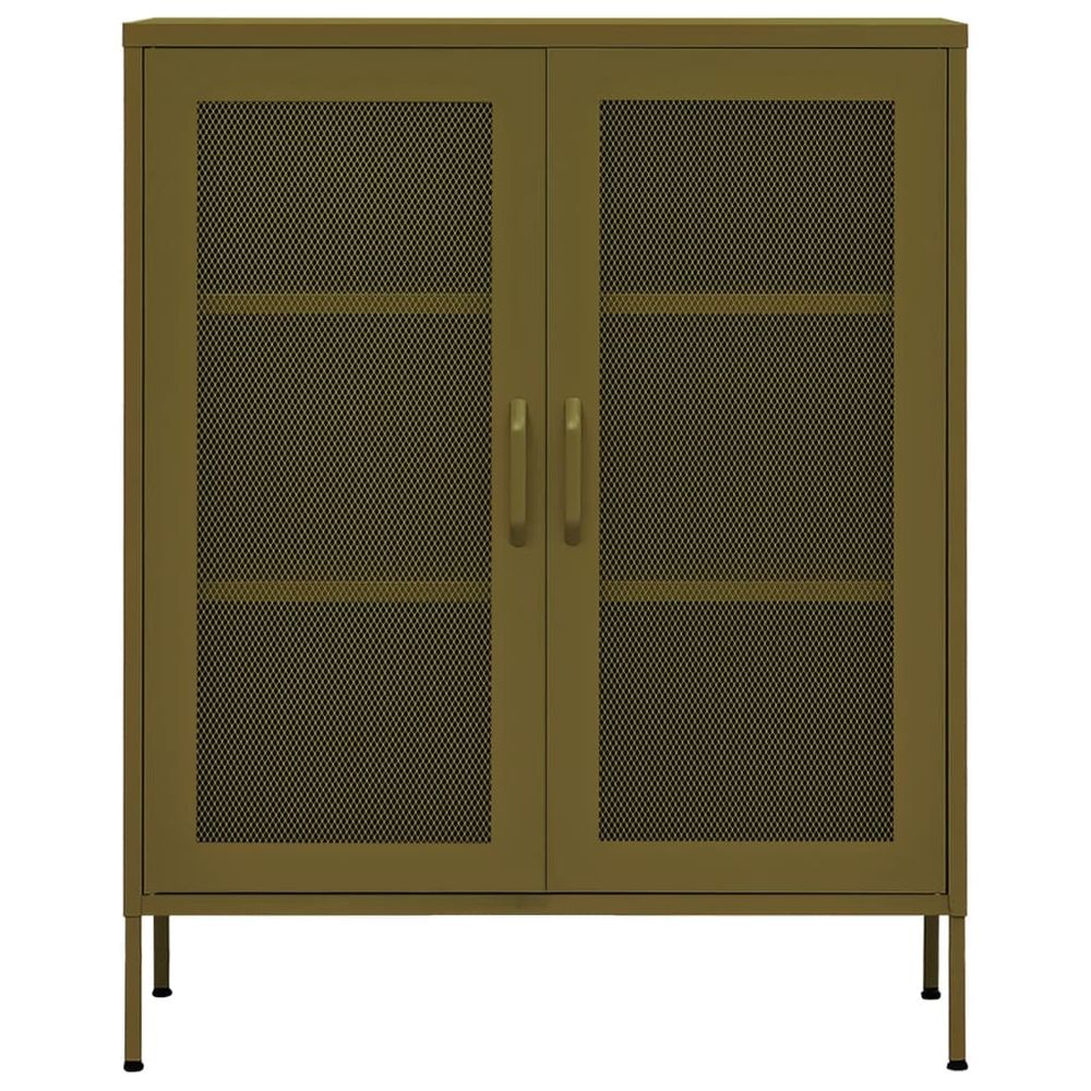 Storage Cabinet Olive Green 80x35x101.5 cm Steel