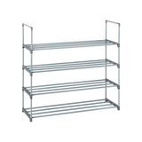 2 Set 4 Tiers Shoe Rack Shoe Tower Shelf Storage Organizer For Bedroom, Entryway, Hallway, and Closet Gray Color