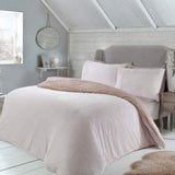 RIBBED TEDDY FLEECE BLUSH BEDSET KB