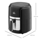 Air Fryer 1300W 4L with Rapid Air Circulation Timer and Nonstick Basket