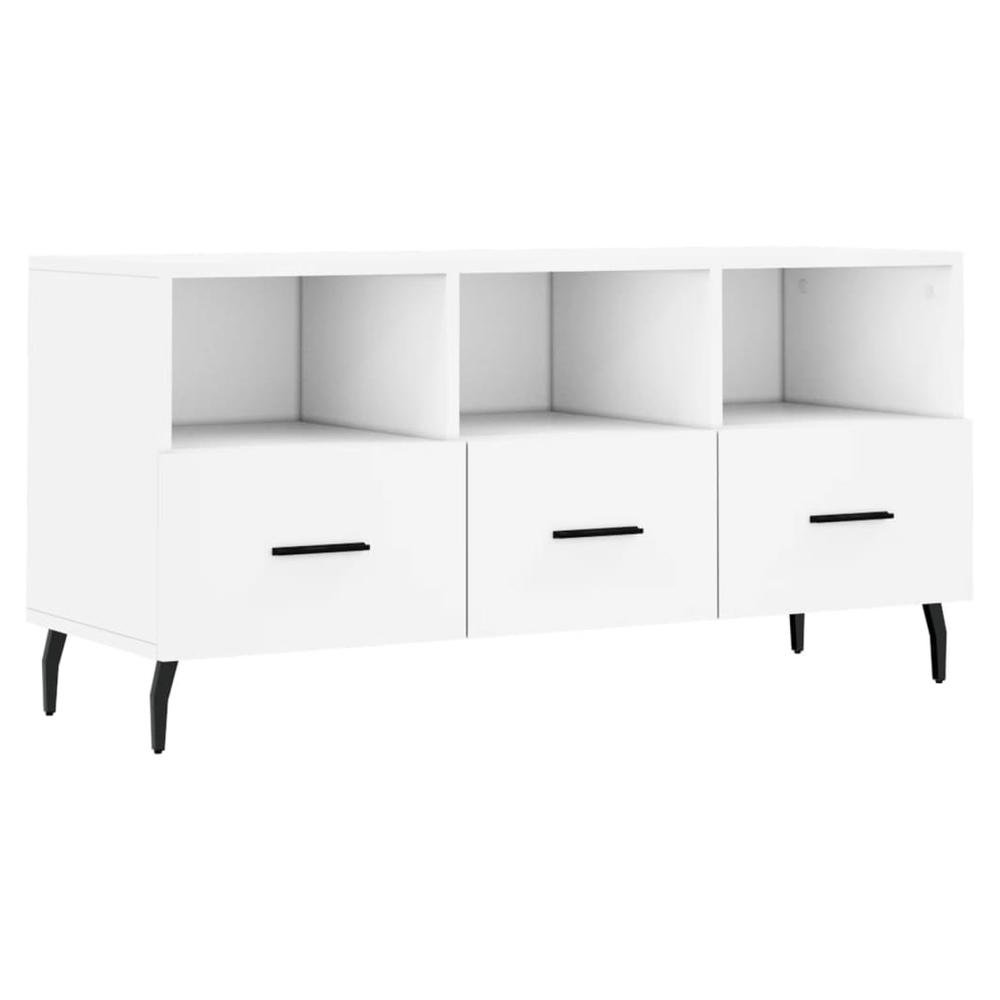 TV Cabinet White 102x36x50 cm Engineered Wood