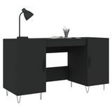 Desk Black 140x50x75 cm Engineered Wood