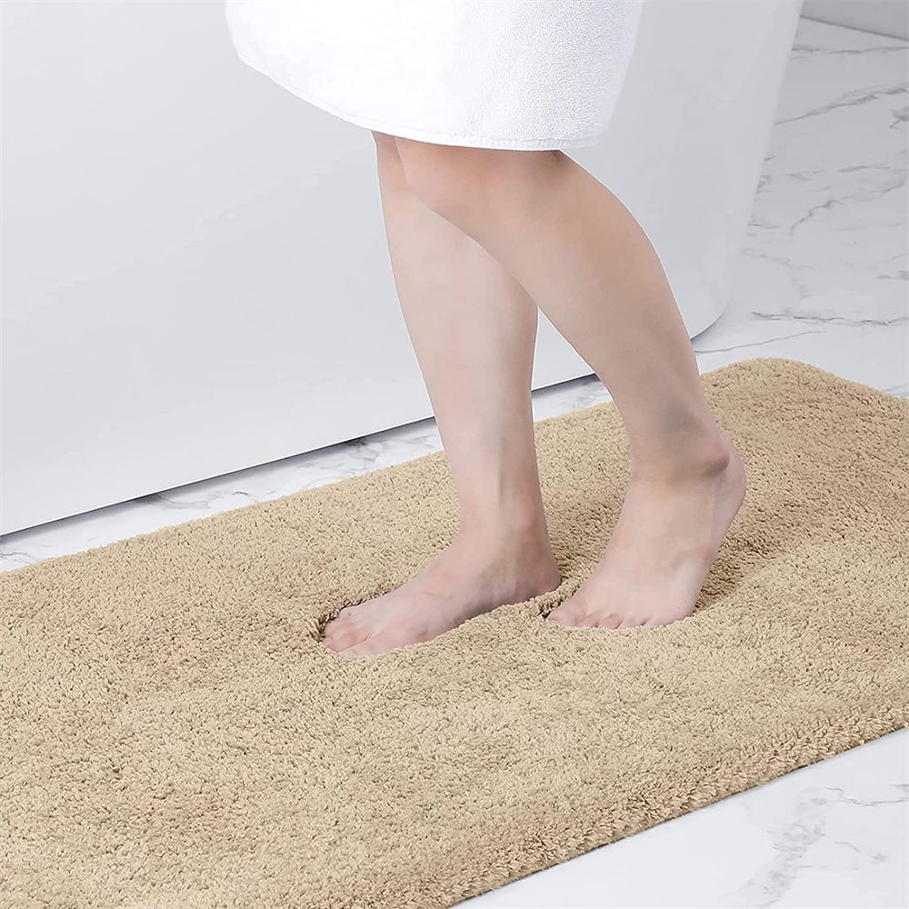 Olanly Large Bathroom Rug 60x150 Mat Shaggy Soft Absorbent Bath Rug Non Slip Machine Washable Bath Mat Bathroom Shower Foot Mats