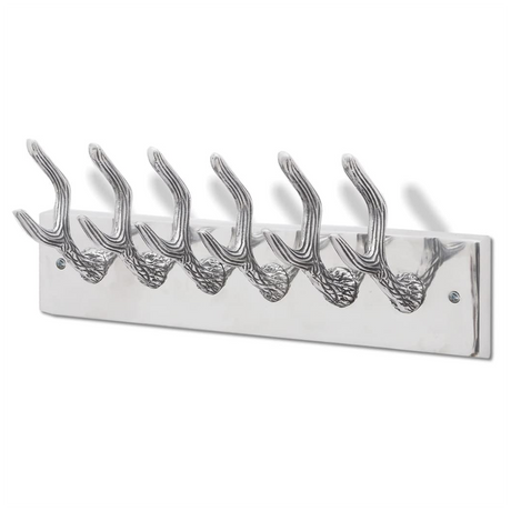 Aluminium Wardrobe Hook Coat Rack Hat/Tie Hanger Silver