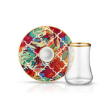 Dervish Amazon Tropic Tea Glass and Saucer